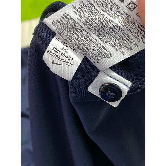 Chicago Bears Polo Shirt Mens 2XL Blue Orange Nike On Field Dri Fit NFL Logo - Picture 7 of 10